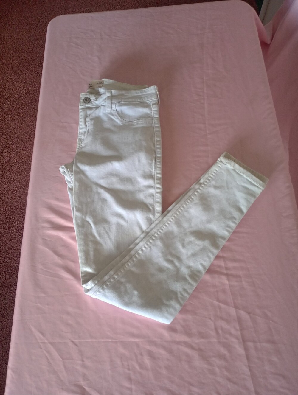 Hollister Womens super skinny Jeans Size 5R White W27 L31 Low rise
